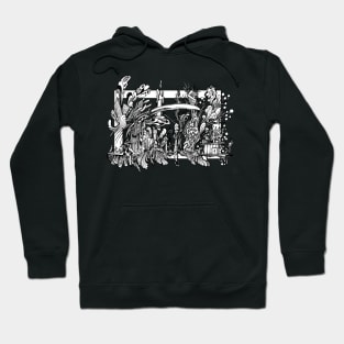 Abstract doodle city art Hoodie